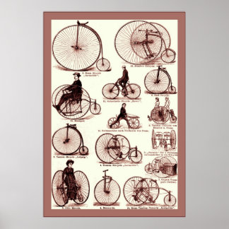 Velocipedes ~ Affiche publicitaire Vintage