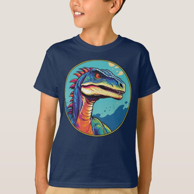 Velociraptor - T-shirt classique Dinosaur Tee (Devant)