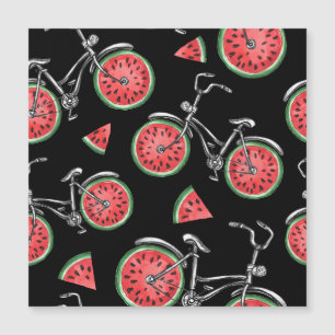 Vélos à roue de pastèque, motif d'été.