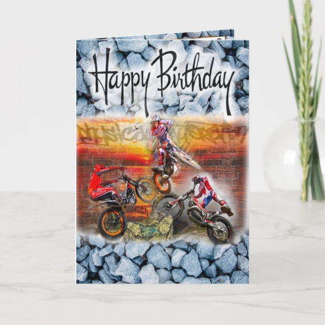 Vélos d'essai de carte d'anniversaire (Devant)