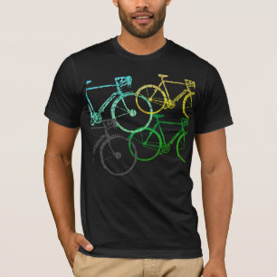 Vélos en couleurs graphiques Vélos sur T-shirt n
