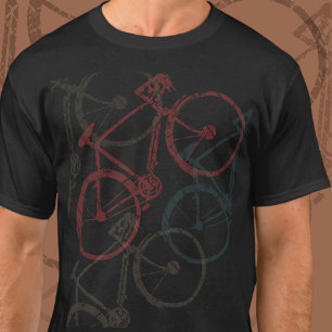 Vélos superposés. T-shirt vélo Opacity