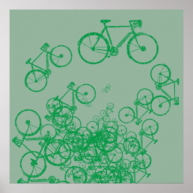 vélos verts décoration plus verte (Devant)