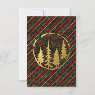 Velours rouge et vert   Carte de Noël