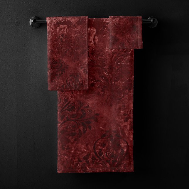 Velvety Henna Damask | Grunge rouge (Créateur téléchargé)