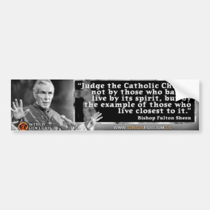 Ven Fulton Sheen Sticker "Judging the Church"