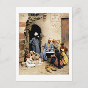 Vendeur de sahleb, carte postale du Caire