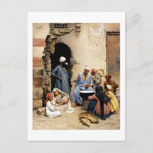 Vendeur de sahleb, carte postale du Caire (Devant)