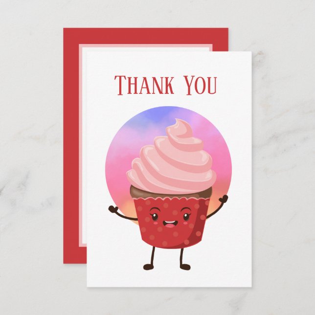 Vendeurs de cupcake mignons ou Merci boulanger (Devant / Derrière)