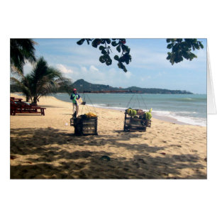 Vendeurs de plage ... Plage de Lamai, île de Koh S