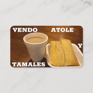 Vendo Atole y tamales Carte de visite