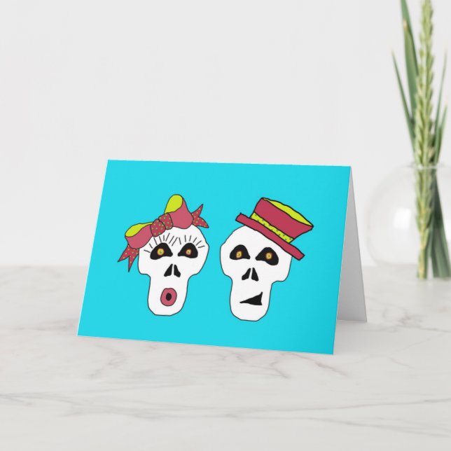 VENDRE ET SAM SKULL CARD NOTE INVITATION (Devant)