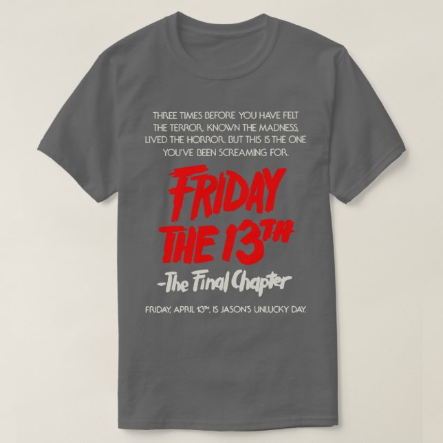 Vendredi 13ème TShirt 1 (Design devant)