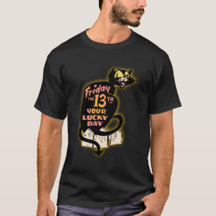 Vendredi le 13ème T-shirt Chat Noir