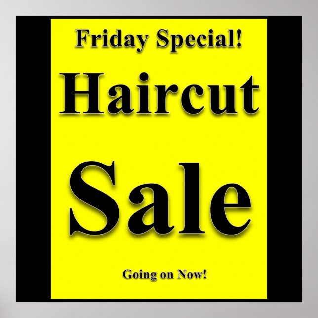 Vendredi spécial Haircut Vente Poster Matte (Devant)