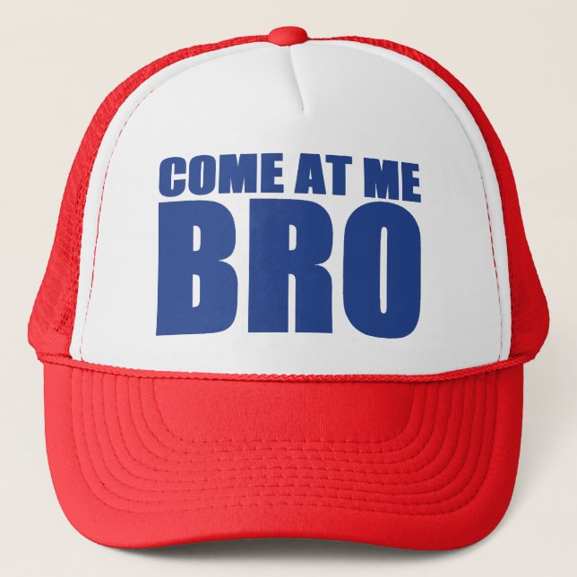 VENEZ À MOI casquette de camionneur de BRO (bleu (Devant)