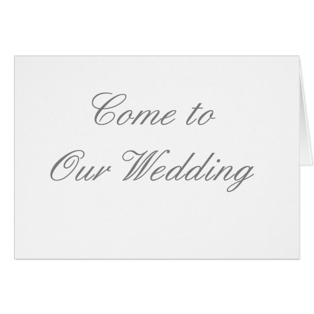 Venez À Notre Mariage Grey Le MUSÉE Zazzle Cadeaux (Devant horizontal)