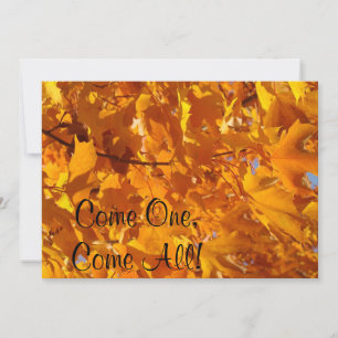 Venez toutes les invitations L'automne laisse doré