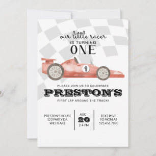 Venez vite, Invitation d'anniversaire de course,