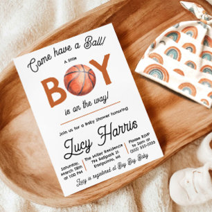 Venez vous amuser ! Invitation Baby Shower Basket