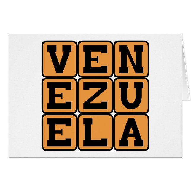 Venezuela, Pays d'Amérique du Sud (Devant horizontal)