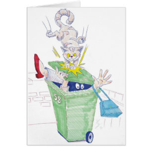 Vengeance du chat de poubelle de wheelie !