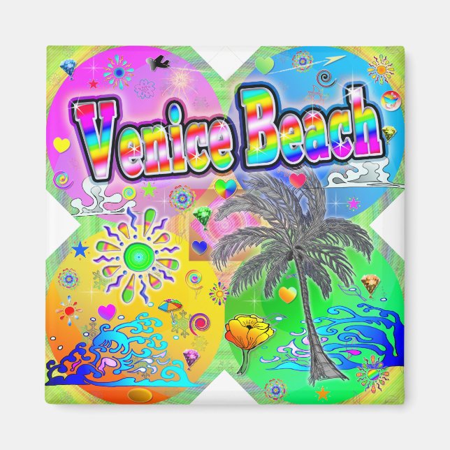 Venice Beach Quadro Seasons Magnet (Devant)