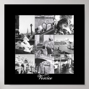 Venice Italie Collage Art Art Art Imprimer Poster