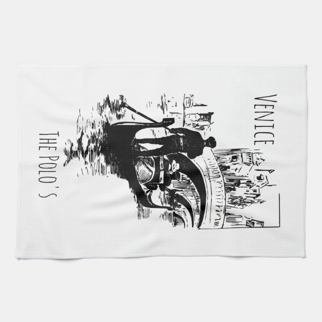 Venice Italie Gondola serviette de cuisine personn (Horizontal)