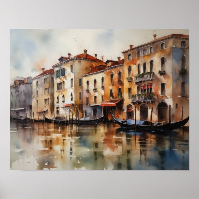 Venice Italie Paysage Art Imprimer Poster (Devant)