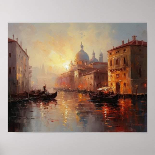 Venice Italie Paysage Art Imprimer Poster (Devant)