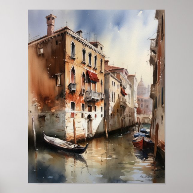 Venice Italie Paysage Art Imprimer Poster (Devant)