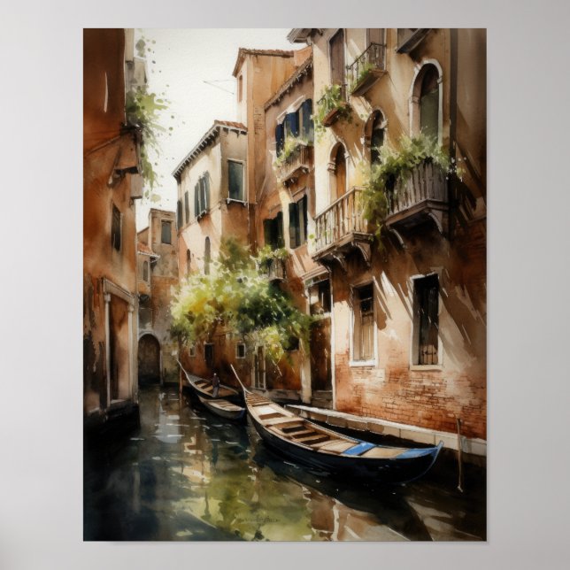 Venice Italie Paysage Art Imprimer Poster (Devant)