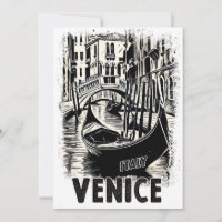 Venice Italie Vintage voyage Carte postale Art rét