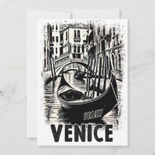 Venice Italie Vintage voyage Carte postale Art rét