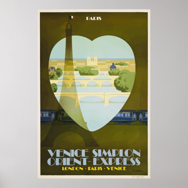 Venice Simplon Orient Express Paris Poster vintage (Devant)