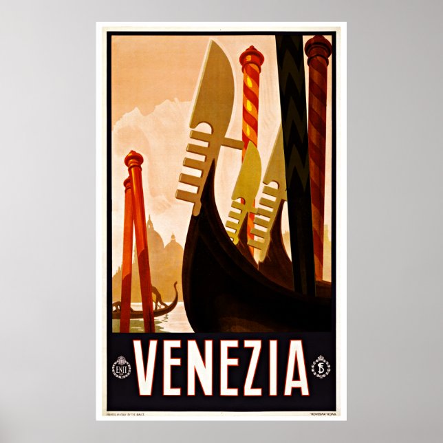 Venice Venezia Italy - Vintage Travel Posters (Devant)