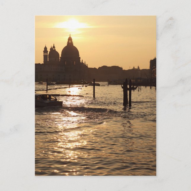 Venise au coucher du soleil carte postale (Devant)