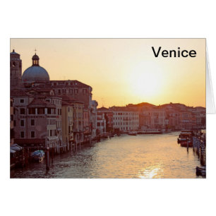 Venise, Coucher de soleil sur le canal grande