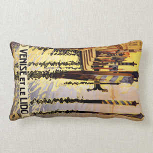"Venise et coussin vintage de voyage de le Lido"