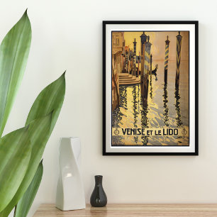 Venise et Le Lido Poster vintage