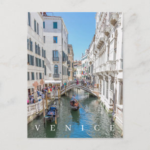 Venise gondole et la carte postale vue pont
