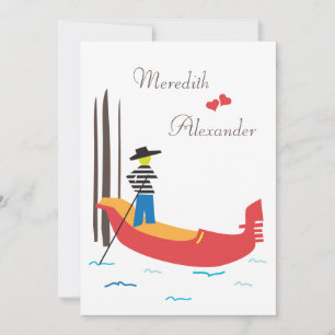 Venise Italie Invitations de mariage