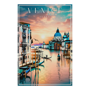 Venise Italie Voyage poster vintage d'art