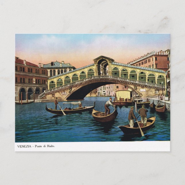 Venise, Réplique Carte Postale Vintage 1910 (Devant)
