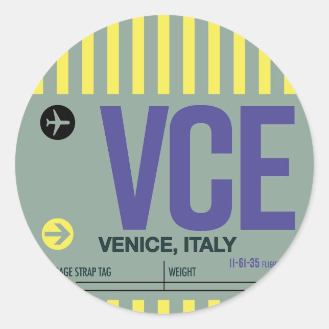 Venise - Sticker rond étiquette de voyage (Devant)