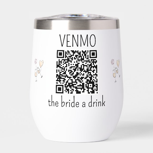 VENMO la mariée une boisson QR Code Bachelorette P (Avant)