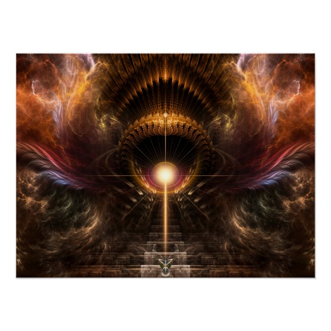 Vent Storm Fractal Art parfait Poster (Devant)