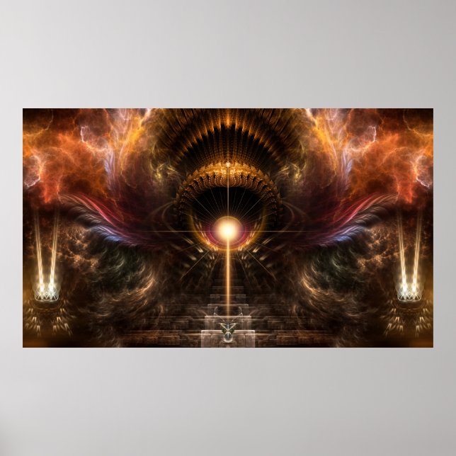 Vent Storm Fractal Art Wall Poster II (Devant)