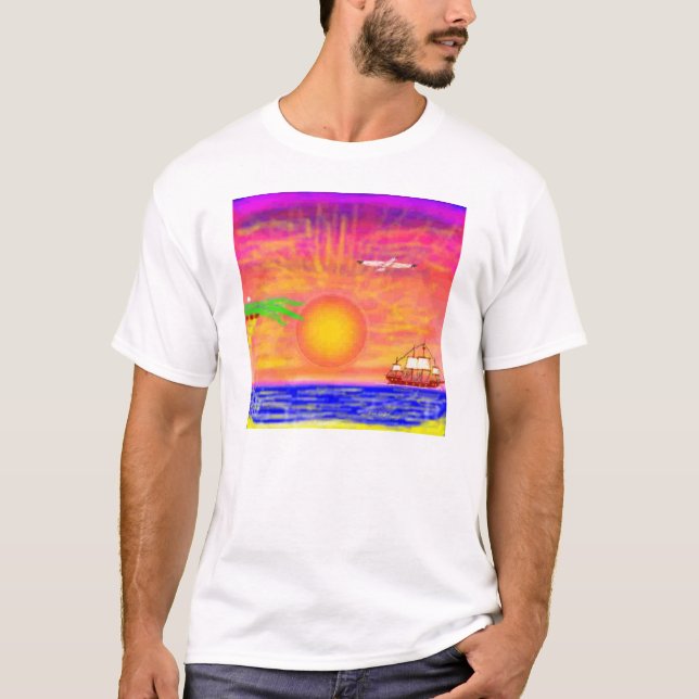 Vent, vague, lumière du soleil - T-shirt (Devant)